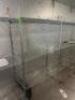 (9) 48" X 18" THREE TIER WIRE SHELVES.