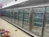 (5) ZERO ZONE RI-4-DFR-KT FOUR DOOR GLASS FREEZER CASES. AND (1) TWO DOOR UNIT. REMOTE COOLED