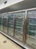 (5) ZERO ZONE RI-4-DFR-KT FOUR DOOR GLASS FREEZER CASES. AND (1) TWO DOOR UNIT. REMOTE COOLED - 5