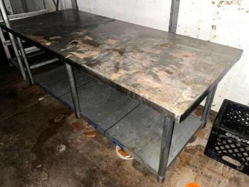 8' X 30" STAINLESS TABLE.