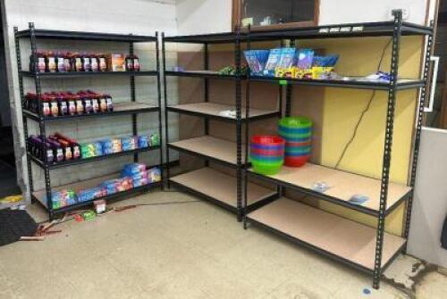 (3) SHELVING UNITS