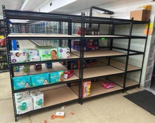 (3) SHELVING UNITS