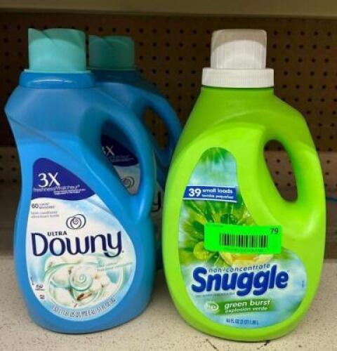(4) BOTTLES OF ASSORTED FABRIC SOFTENER