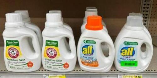 (10) BOTTLES OF ASSORTED LAUNDRY DETERGENT