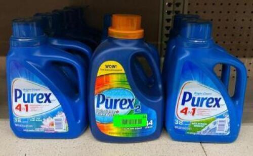 (8) BOTTLES OF ASSORTED LAUNDRY DETERGENT