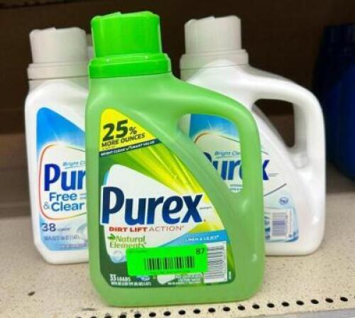 (5) BOTTES OF ASSORTED LAUNDRY DETERGENT