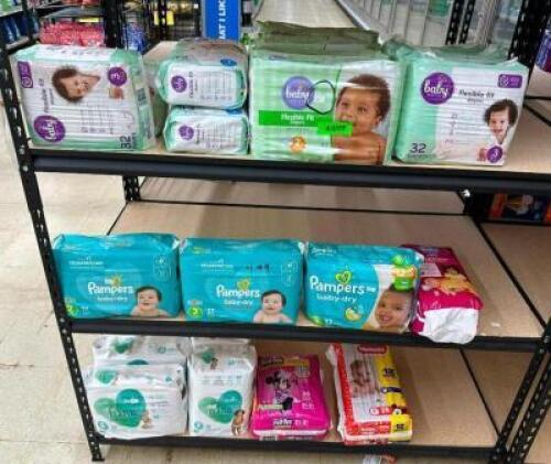 (24) PACKS OF ASSORTED DIAPERS