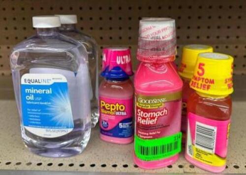 (7) ASSORTED BOTTLES OF STOMACH MEDICINE
