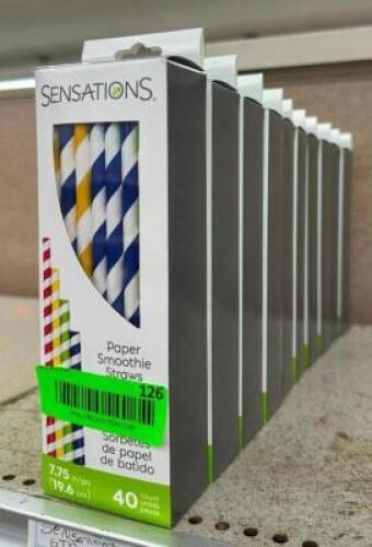(10) 40CT BOXES OF PAPER STRAWS