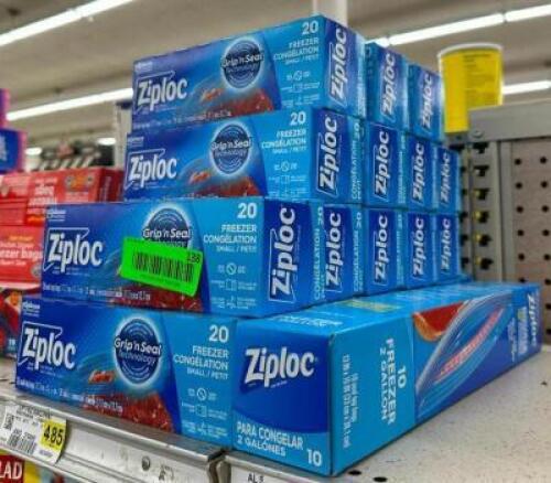 (18) BOXES OF FREEZER BAGS