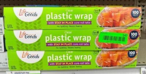 (11) BOXES OF CLEAR PLASTIC WRAP