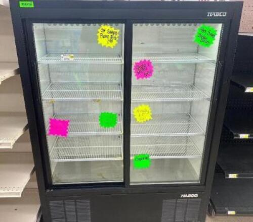 HABCO ESM14SL60A SINGLE GLASS DOOR MERCHANDISER COOLER.