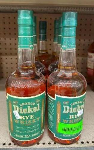 (7) BOTTLES OF RYE WHISKY