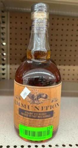 (4) BOTTLES OF STRAIGHT RYE WHISKEY