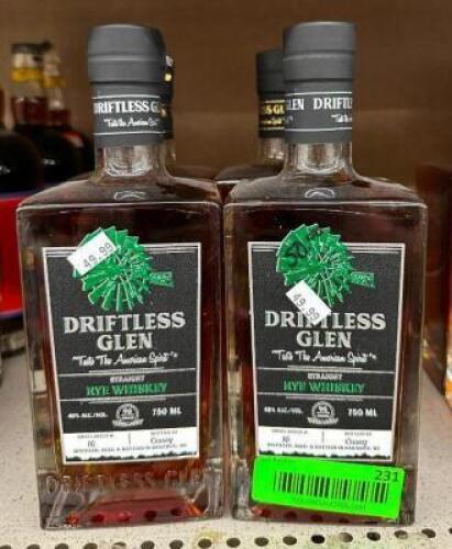 (4) BOTTLES OF STRIAGHT RYE WHISKEY