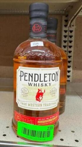 (5) BOTTLES OF PENDLETON WHISKY