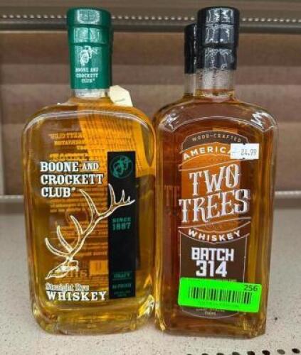 (2) BOTTLES OF STRAIGHT RYE WHISKEY AND BATCH 314 WHISKEY