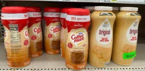 (9) BOTTLES OF BEST CHOICE AND COFFEE MATE NON DAIRY CREAMER.