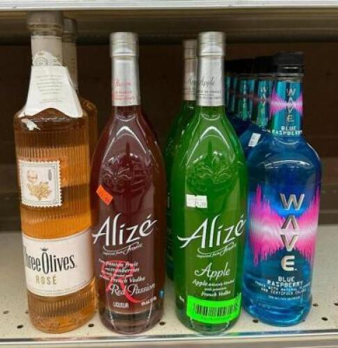 (11) BOTTLES OF ASSORTED FLAVORED VODKA