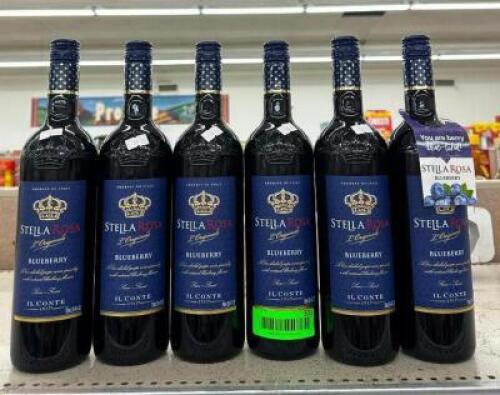 (6) BOTTLES OF BLUEBERRY WINE