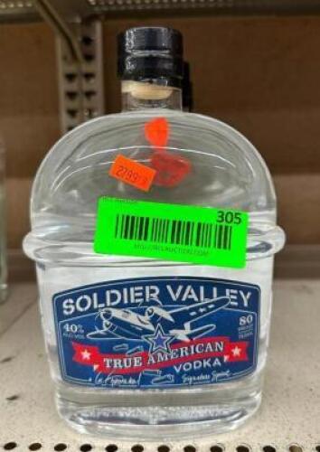 (5) BOTTLES OF TRUE AMERICAN VODKA