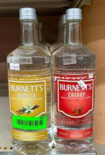 (7) BOTTLES OF VANILLA AND (7) BOTTLES OF CHERRY FLAVORED VODKA