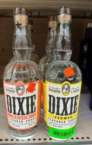(3) BOTTLES OF PEACH AND (3) BOTTLES OF CITRUS FLAVORED VODKA