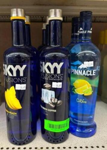 (9) BOTTLES OF ASSORTED FLAVORED VODKA