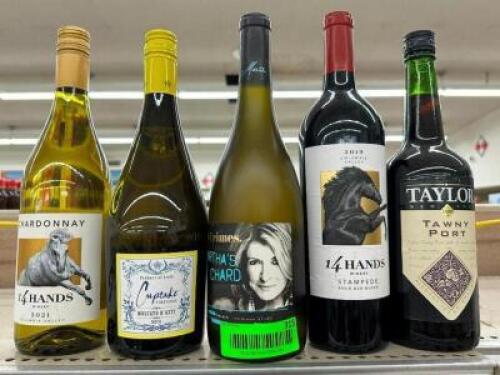 (5) BOTTLES OF ASSORTED WINE