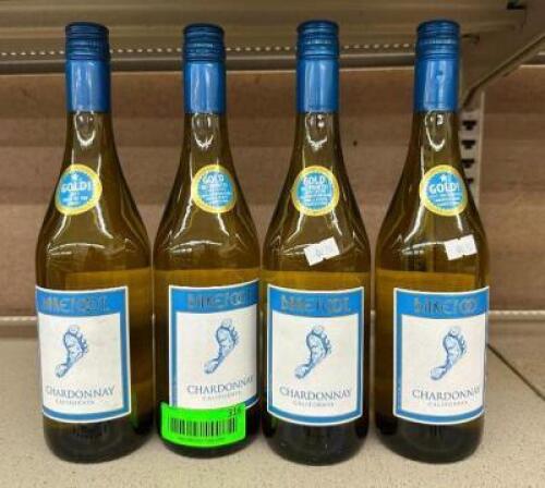 (4) BOTTLES OF CHARDONNAY