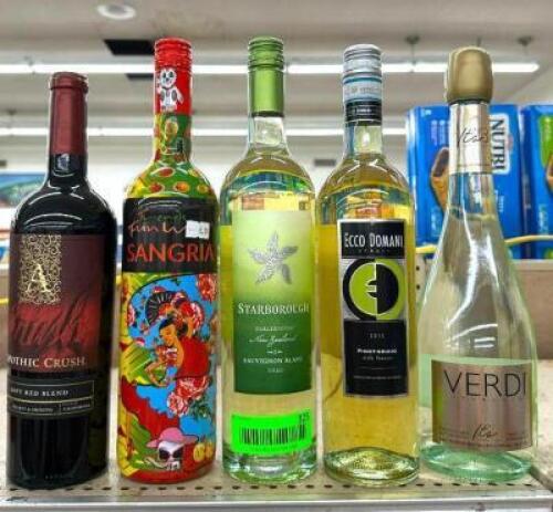 (5) BOTTLES OF ASSORTED WINE
