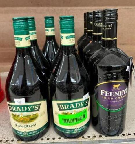 (9) BOTTLES OF ASSORTED IRISH CREAM LIQUEUR