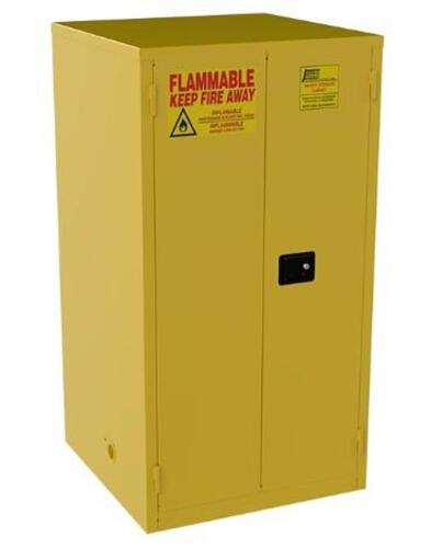DESCRIPTION: (1) FLAMMABLE SAFETY CABINET BRAND/MODEL: JAMCO/BS-60 INFORMATION: SLIGHT DENT ON TOP, SEE INSPECTION/PICS SIZE: 34" X 34" X 65" RETAIL$: