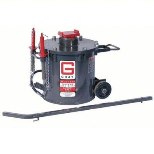 DESCRIPTION: (1) PNEUMATIC TRUCK JACK BRAND/MODEL: GRAY/TAJS-3000 INFORMATION: 15 ton Load Capacity, 17 5/8 in Min Lift, 52 1/4 in Max Lift, SEE INSPE