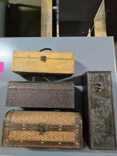 DESCRIPTION: (4) WINE STORAGE CASES QTY: 4