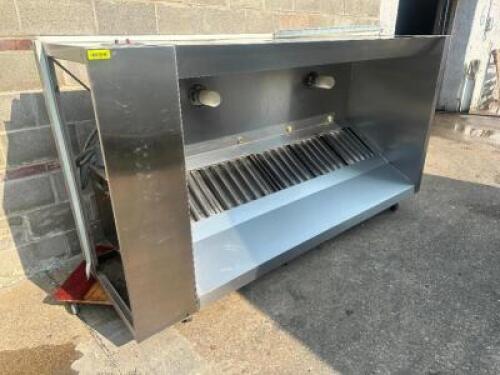 CAPTIVE AIRE 7' STAINLESS EXHAUST HOOD W/ 12" FIRE BOX.