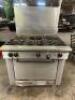 SOUTHBEND SIX BURNER GAS RANGE W/ LOWER OVEN
