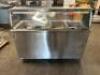 FOUR WELL ELECTRIC BUFFET HOT TABLE W/ SNEEZE GUARD AND TRAY RAIL