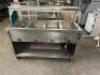 FOUR WELL ELECTRIC BUFFET HOT TABLE W/ SNEEZE GUARD AND TRAY RAIL - 3