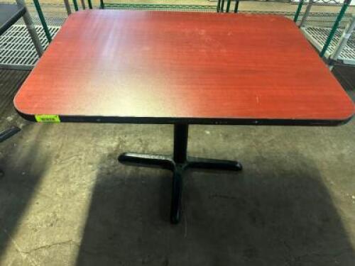 42" X 30" LAMINATE TABLE W/ BASE.