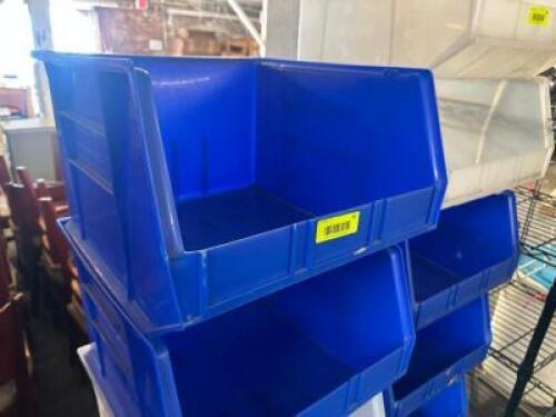 (5) 18" X 16" PLASTIC STACKABLE BINS