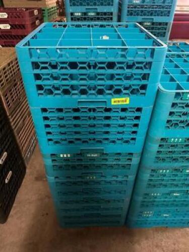 (5) HI-BALL PLASTIC WINE GLASS RACKS.