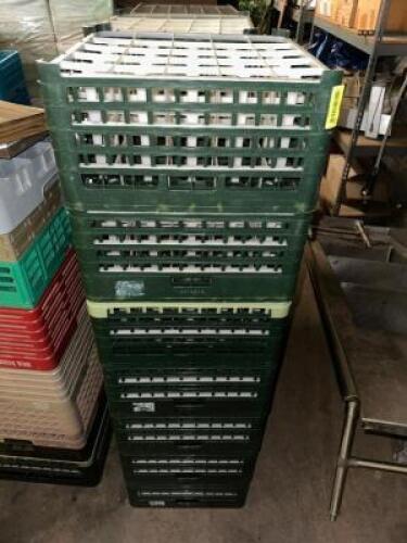 (6) WINE GLASS PLASTIC GLASS RACKS.