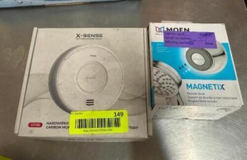 SMOKE DETECTOR AND MOEN SHOWER DOCK