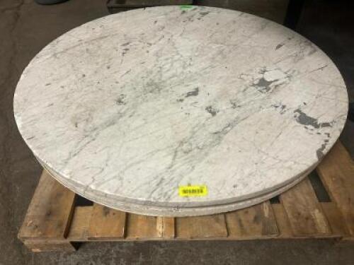 (2) 60" ROUND MARBLE TABLE TOPS