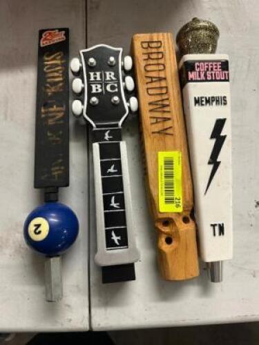 (4) ASSORTED TAP HANDLES