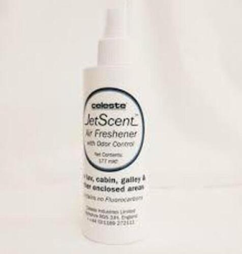 DESCRIPTION: (6) ENCLOSED AREA AIR FRESHENER BRAND/MODEL: CELESTE JET SCENT INFORMATION: EUCALYPTUS SCENT RETAIL$: $12.00 EA SIZE: 177 ML QTY: 6