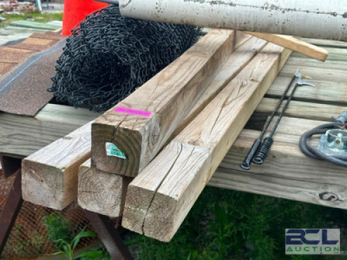 DESCRIPTION: (4) 8' 6X6 POSTS LOCATION: LOT QTY: 4