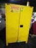 DESCRIPTION: (1) FLAMMABLE STORAGE CABINET BRAND/MODEL: DURHAM #56YW59 INFORMATION: YELLOW, STEEL, DOUBLE DOOR, STANDARD, 45 GAL CAPACITY SIZE: 43" X - 3