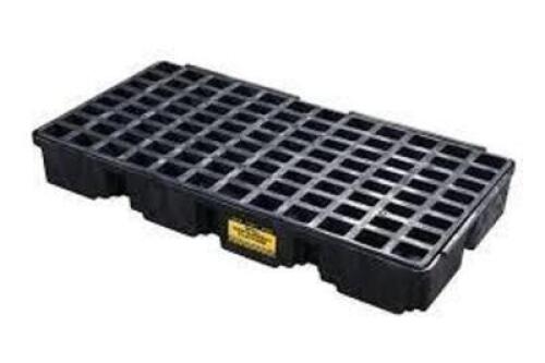 DESCRIPTION: (1) SPILL CONTAINMENT PALLETBRAND/MODEL: CONDORINFORMATION: BLACKSIZE: 2 DRUM CAPACITY, APPROX 24" X 48"RETAIL$: $220.00 EAQTY: 1
